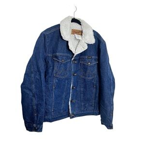 Wrangler Sherpa Lined Denim Jacket Medium